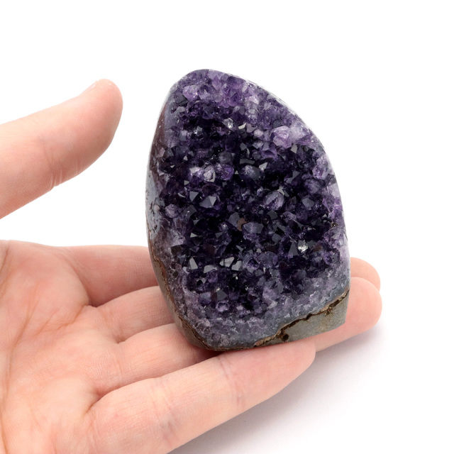 アメジスト クラスター 側面磨き AAA ドゥルーザ 紫水晶 置き物 原石 ウルグアイ産 天然石 1点物 2月 誕生石 天然石 amethyst