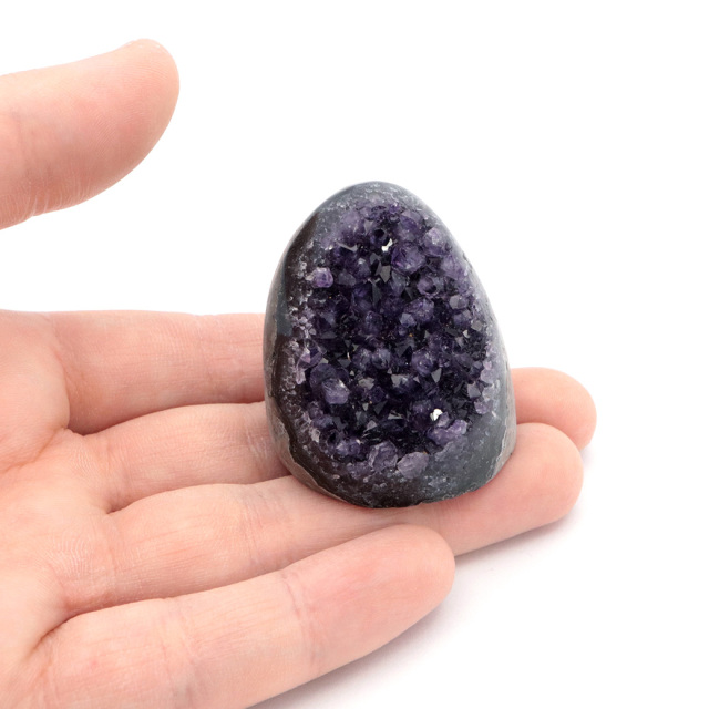 アメジスト クラスター 側面磨き AAA ドゥルーザ 紫水晶 置き物 原石 ウルグアイ産 天然石 1点物 2月 誕生石 天然石 amethyst