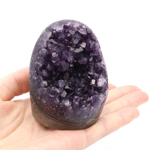 アメジスト クラスター 側面磨き AAA ドゥルーザ 紫水晶 置き物 原石 ウルグアイ産 天然石 1点物 2月 誕生石 天然石 amethyst