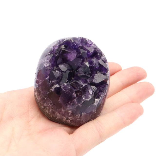 アメジスト クラスター 側面磨き AAA ドゥルーザ 紫水晶 置き物 原石 ウルグアイ産 天然石 1点物 2月 誕生石 天然石 amethyst