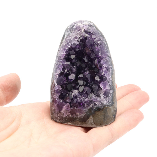アメジスト クラスター 側面磨き AAA ドゥルーザ 紫水晶 置き物 原石 ウルグアイ産 天然石 1点物 2月 誕生石 天然石 amethyst