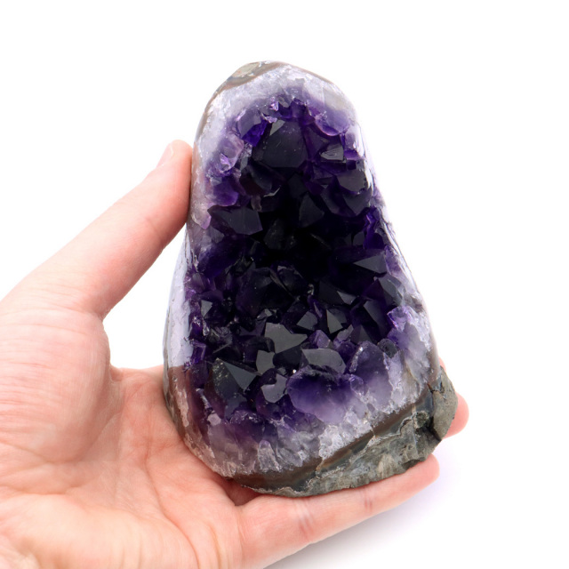 アメジスト クラスター 側面磨き 紫水晶 置き物 原石 ウルグアイ産 天然石 AAA 1点物 2月 誕生石