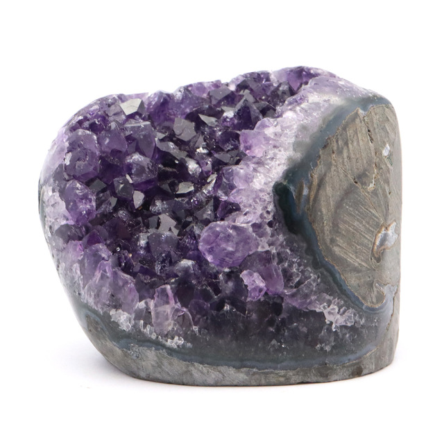 アメジスト クラスター 側面磨き AAA ドゥルーザ 紫水晶 置き物 原石 ウルグアイ産 天然石 1点物 2月 誕生石 天然石 amethyst
