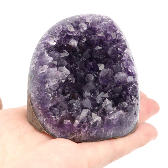 アメジスト クラスター 側面磨き AAA ドゥルーザ 紫水晶 置き物 原石 ウルグアイ産 天然石 1点物 2月 誕生石 天然石 amethyst