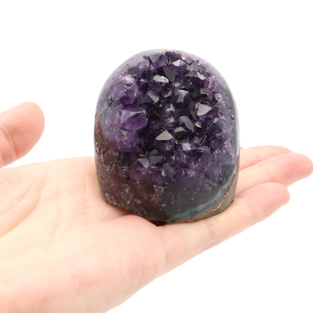 アメジスト クラスター 側面磨き AAA ドゥルーザ 紫水晶 置き物 原石 ウルグアイ産 天然石 1点物 2月 誕生石 天然石 amethyst