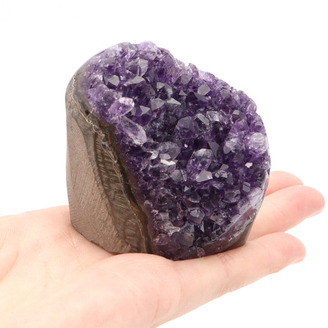 アメジスト クラスター 側面磨き AAA ドゥルーザ 紫水晶 置き物 原石 ウルグアイ産 天然石 1点物 2月 誕生石 天然石 amethyst