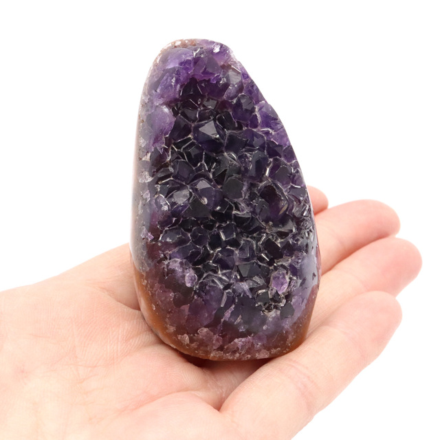 アメジスト クラスター 側面磨き AAA ドゥルーザ 紫水晶 置き物 原石 ウルグアイ産 天然石 1点物 2月 誕生石 天然石 amethyst