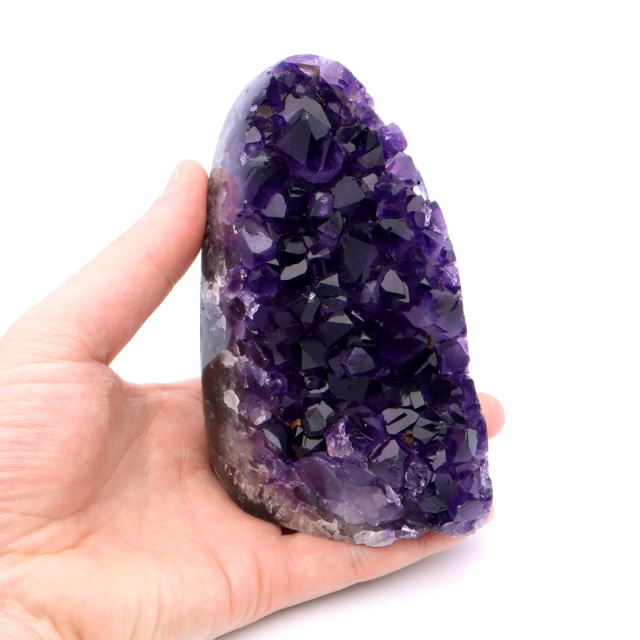アメジスト クラスター 側面磨き 紫水晶 置き物 原石 ウルグアイ産 天然石 AAA 1点物 2月 誕生石