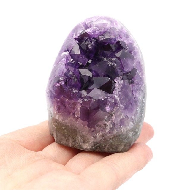 アメジスト クラスター 側面磨き AAA ドゥルーザ 紫水晶 置き物 原石 ウルグアイ産 天然石 1点物 2月 誕生石 天然石 amethyst