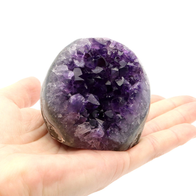 アメジスト クラスター 側面磨き AAA ドゥルーザ 紫水晶 置き物 原石 ウルグアイ産 天然石 1点物 2月 誕生石 天然石 amethyst
