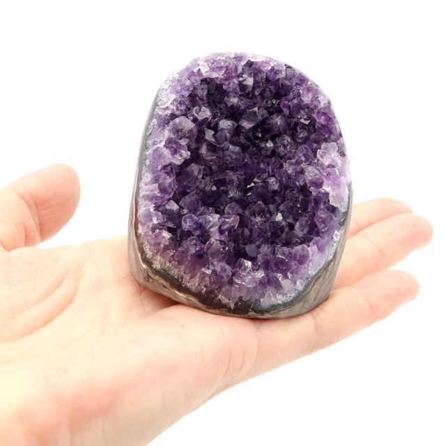 アメジスト クラスター 側面磨き AAA ドゥルーザ 紫水晶 置き物 原石 ウルグアイ産 天然石 1点物 2月 誕生石 天然石 amethyst