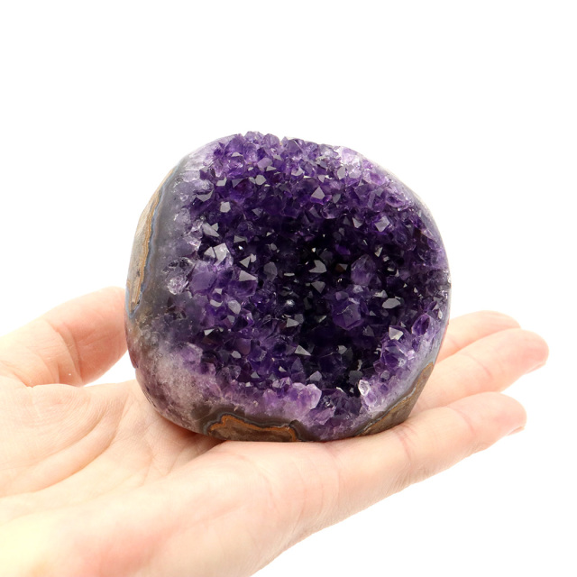 アメジスト クラスター 側面磨き AAA ドゥルーザ 紫水晶 置き物 原石 ウルグアイ産 天然石 1点物 2月 誕生石 天然石 amethyst