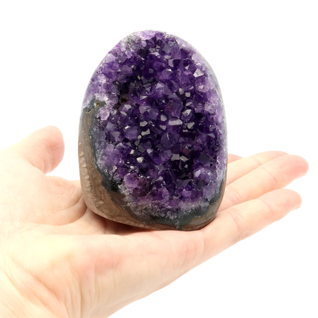 アメジスト クラスター 側面磨き AAA ドゥルーザ 紫水晶 置き物 原石 ウルグアイ産 天然石 1点物 2月 誕生石 天然石 amethyst