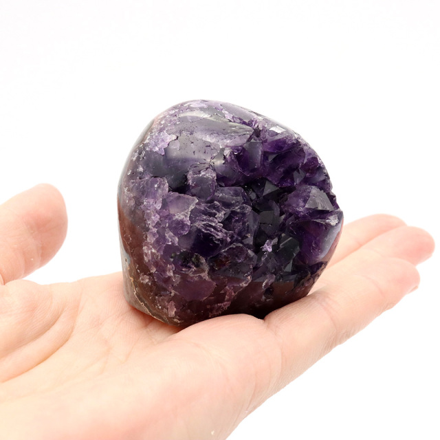 アメジスト クラスター 側面磨き AAA ドゥルーザ 紫水晶 置き物 原石 ウルグアイ産 天然石 1点物 2月 誕生石 天然石 amethyst