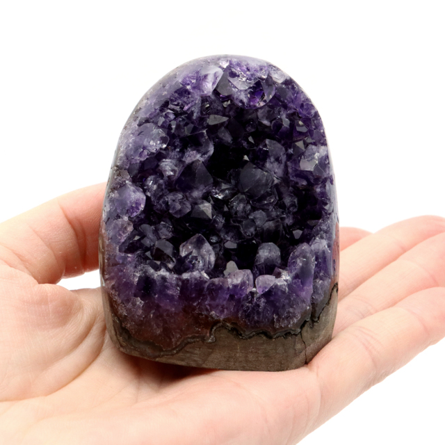 アメジスト クラスター 側面磨き AAA ドゥルーザ 紫水晶 置き物 原石 ウルグアイ産 天然石 1点物 2月 誕生石 天然石