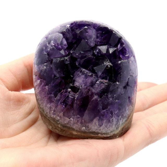 アメジスト クラスター 側面磨き AAA ドゥルーザ 紫水晶 置き物 原石 ウルグアイ産 天然石 1点物 2月 誕生石 天然石