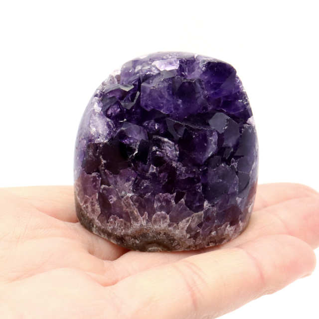 アメジスト クラスター 側面磨き AAA ドゥルーザ 紫水晶 置き物 原石 ウルグアイ産 天然石 1点物 2月 誕生石 天然石