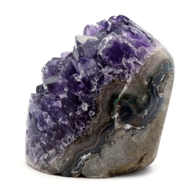 アメジスト クラスター 側面磨き AAA ドゥルーザ 紫水晶 置き物 原石 ウルグアイ産 天然石 1点物 2月 誕生石 天然石