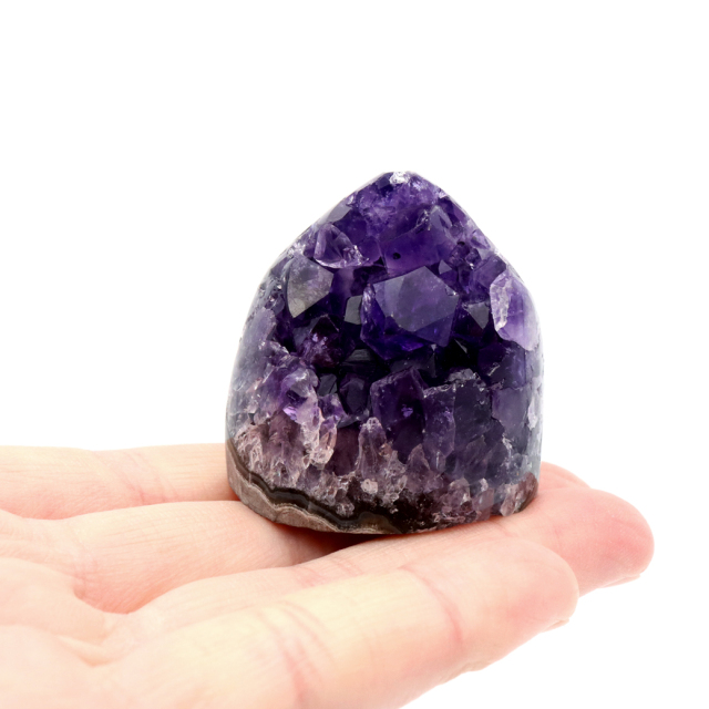 アメジスト クラスター 側面磨き AAA ドゥルーザ 紫水晶 置き物 原石 ウルグアイ産 天然石 1点物 2月 誕生石 天然石