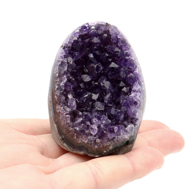 アメジスト クラスター 側面磨き AAA ドゥルーザ 紫水晶 置き物 原石 ウルグアイ産 天然石 1点物 2月 誕生石 天然石
