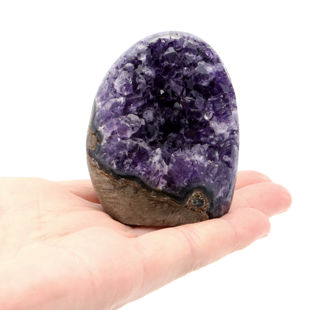 アメジスト クラスター 側面磨き AAA ドゥルーザ 紫水晶 置き物 原石 ウルグアイ産 天然石 1点物 2月 誕生石 天然石