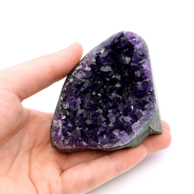 アメジスト クラスター 側面磨き 紫水晶 置き物 原石 ウルグアイ産 天然石 AAA 1点物 2月 誕生石
