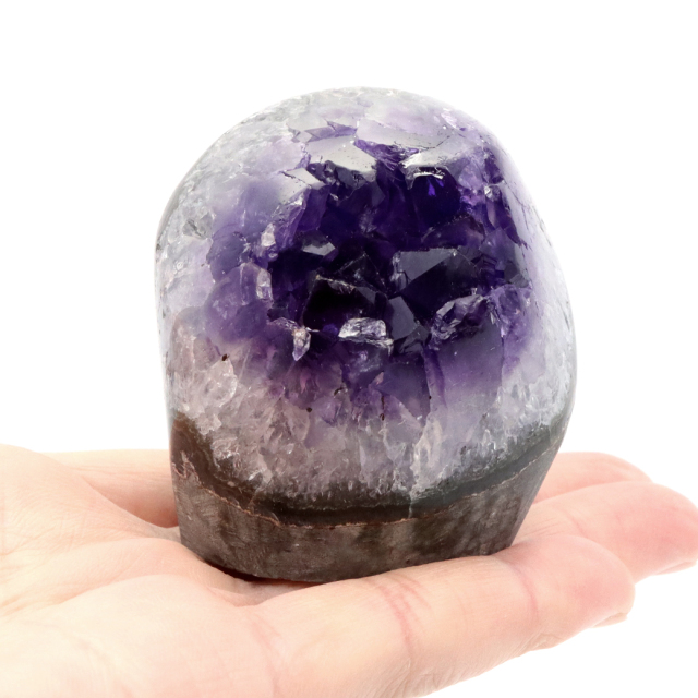 アメジスト クラスター 側面磨き AAA ドゥルーザ 紫水晶 置き物 原石 ウルグアイ産 天然石 1点物 2月 誕生石 天然石