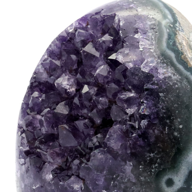 アメジスト クラスター 側面磨き AAA ドゥルーザ 紫水晶 置き物 原石 ウルグアイ産 天然石 1点物 2月 誕生石 天然石