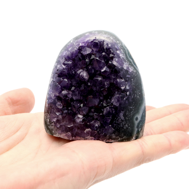アメジスト クラスター 側面磨き AAA ドゥルーザ 紫水晶 置き物 原石 ウルグアイ産 天然石 1点物 2月 誕生石 天然石