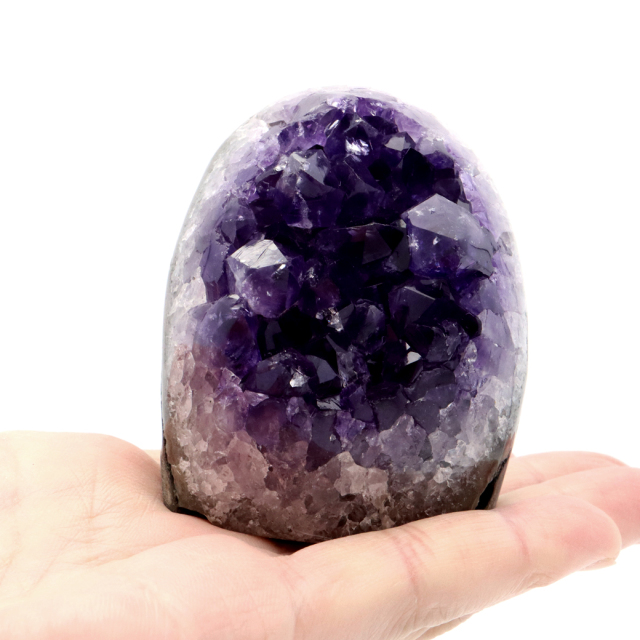 アメジスト クラスター 側面磨き AAA ドゥルーザ 紫水晶 置き物 原石 ウルグアイ産 天然石 1点物 2月 誕生石 天然石