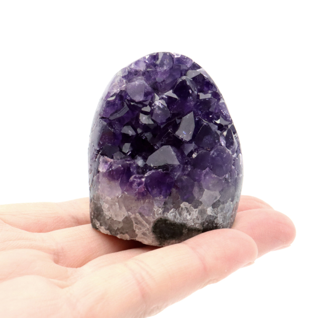 アメジスト クラスター 側面磨き AAA ドゥルーザ 紫水晶 置き物 原石 ウルグアイ産 天然石 1点物 2月 誕生石 天然石