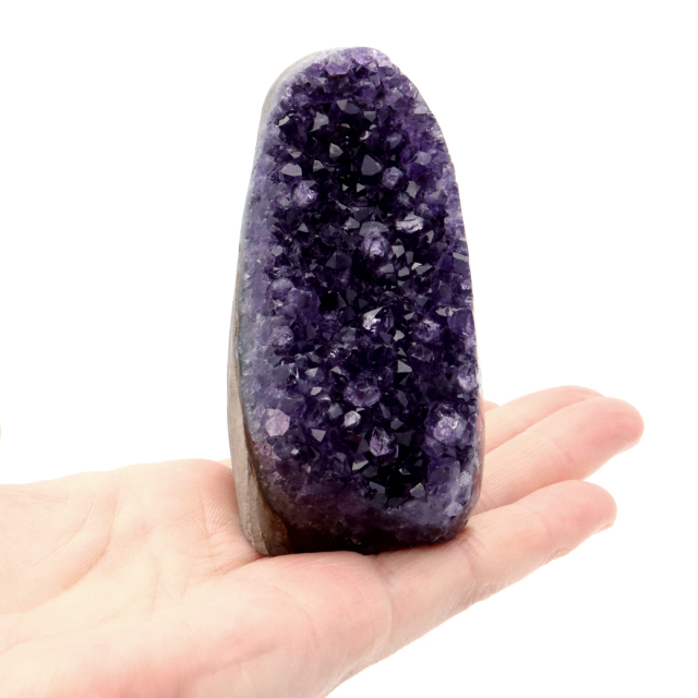 アメジスト クラスター 側面磨き AAA ドゥルーザ 紫水晶 置き物 原石 ウルグアイ産 天然石 1点物 2月 誕生石 天然石