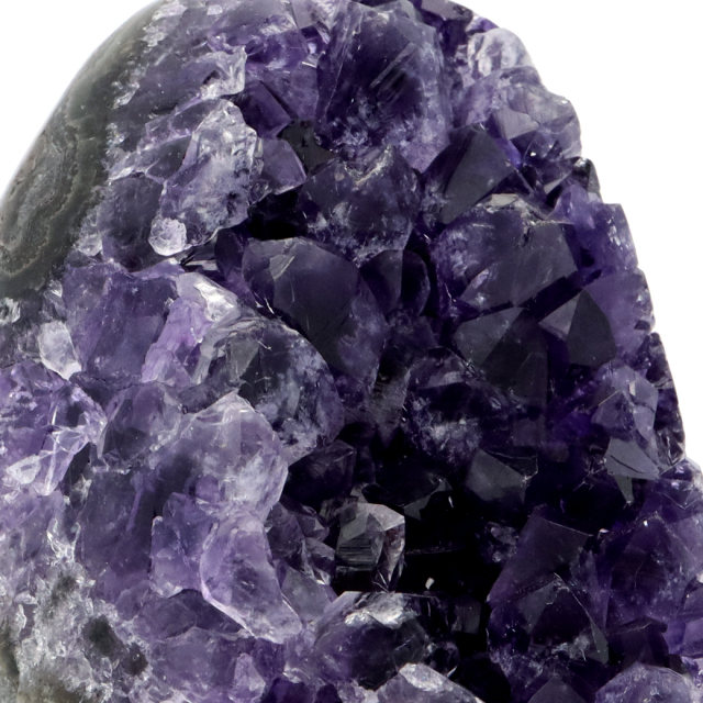 アメジスト クラスター 側面磨き AAA ドゥルーザ 紫水晶 置き物 原石 ウルグアイ産 天然石 1点物 2月 誕生石 天然石