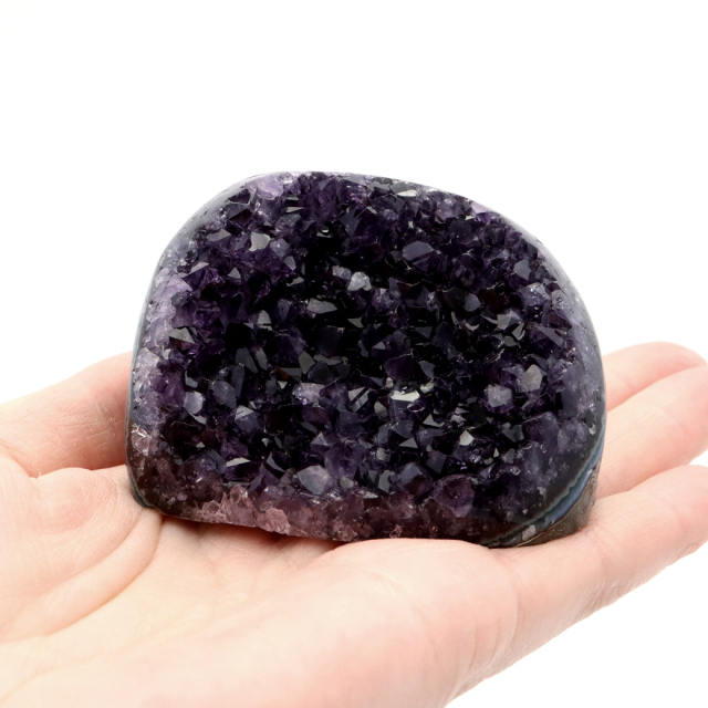 アメジスト クラスター 側面磨き AAA ドゥルーザ 紫水晶 置き物 原石 ウルグアイ産 天然石 1点物 2月 誕生石 天然石