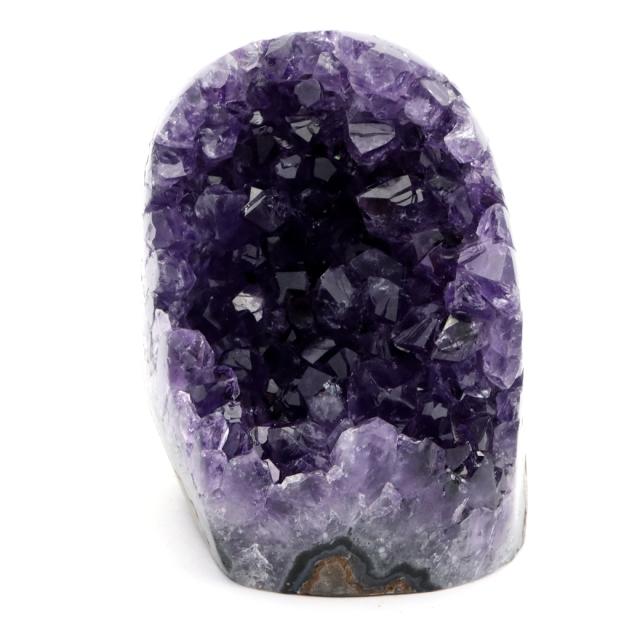 アメジスト クラスター 側面磨き AAA ドゥルーザ 紫水晶 置き物 原石 ウルグアイ産 天然石 1点物 2月 誕生石 天然石