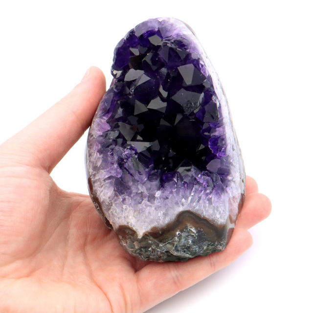 アメジスト クラスター 側面磨き 紫水晶 置き物 原石 ウルグアイ産 天然石 AAA 1点物 2月 誕生石