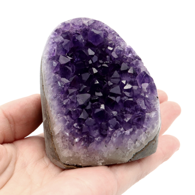 アメジスト クラスター 側面磨き AAA ドゥルーザ 紫水晶 置き物 原石 ウルグアイ産 天然石 1点物 2月 誕生石 天然石