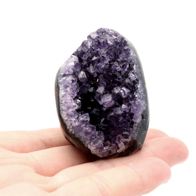 アメジスト クラスター 側面磨き AAA ドゥルーザ 紫水晶 置き物 原石 ウルグアイ産 天然石 1点物 2月 誕生石 天然石