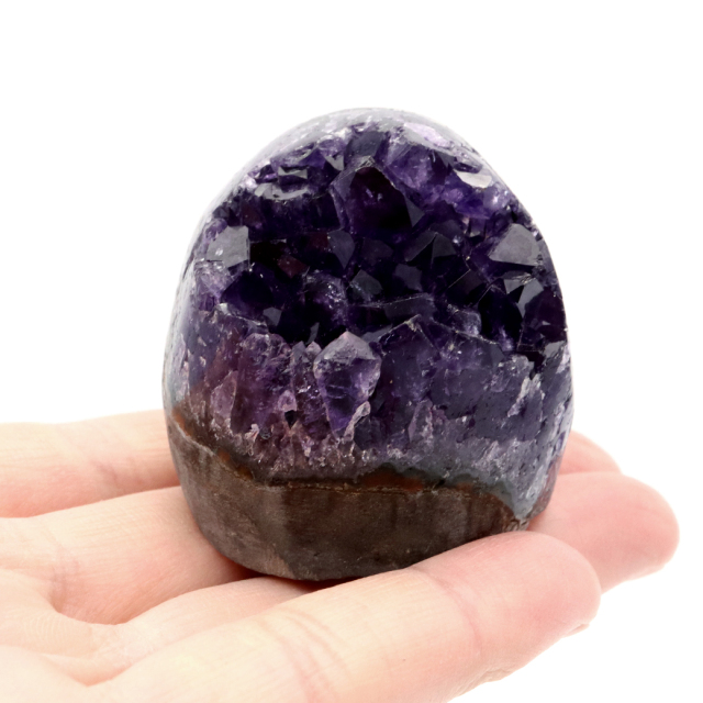 アメジスト クラスター 側面磨き AAA ドゥルーザ 紫水晶 置き物 原石 ウルグアイ産 天然石 1点物 2月 誕生石 天然石