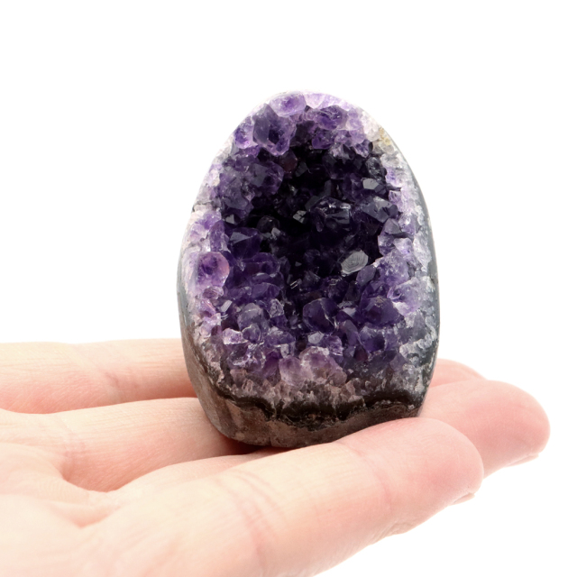 アメジスト クラスター 側面磨き AAA ドゥルーザ 紫水晶 置き物 原石 ウルグアイ産 天然石 1点物 2月 誕生石 天然石