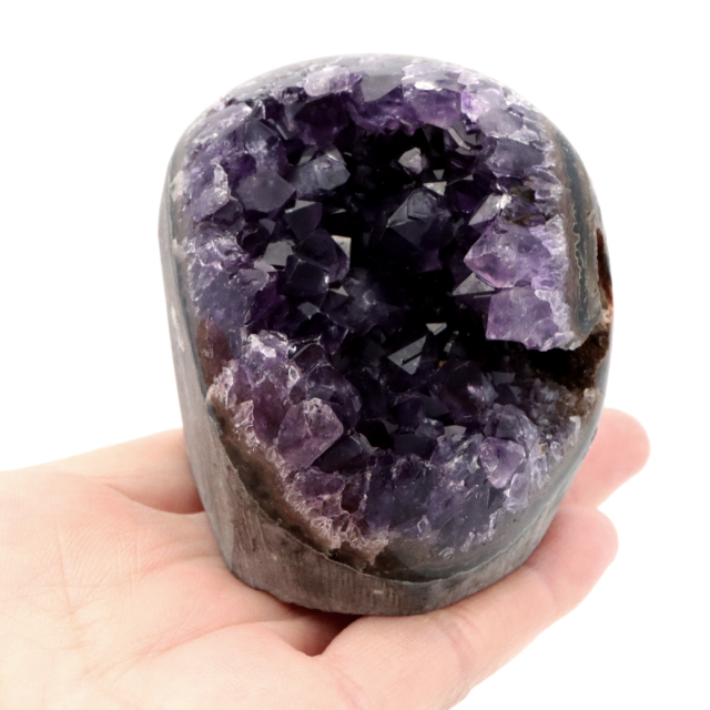 アメジスト クラスター 側面磨き AAA ドゥルーザ 紫水晶 置き物 原石 ウルグアイ産 天然石 1点物 2月 誕生石 天然石