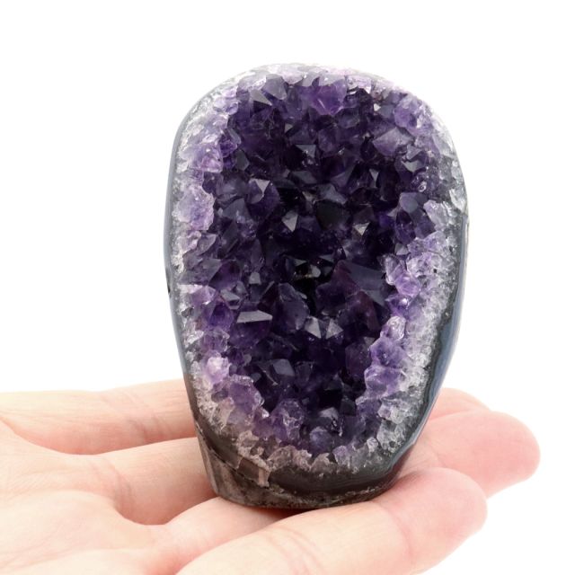 アメジスト クラスター 側面磨き AAA ドゥルーザ 紫水晶 置き物 原石 ウルグアイ産 天然石 1点物 2月 誕生石 天然石