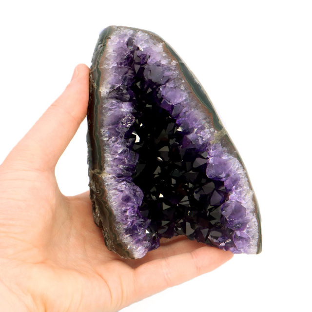 アメジスト クラスター 側面磨き 紫水晶 置き物 原石 ウルグアイ産 天然石 AAA 1点物 2月 誕生石