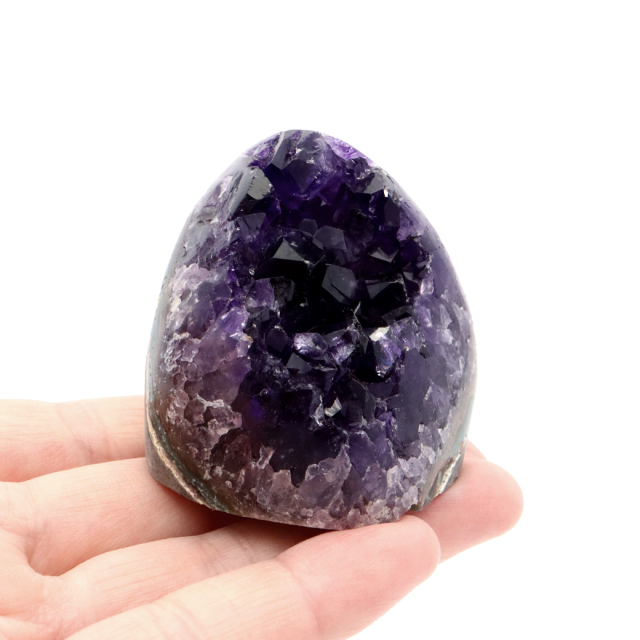 アメジスト クラスター 側面磨き AAA ドゥルーザ 紫水晶 置き物 原石 ウルグアイ産 天然石 1点物 2月 誕生石 天然石