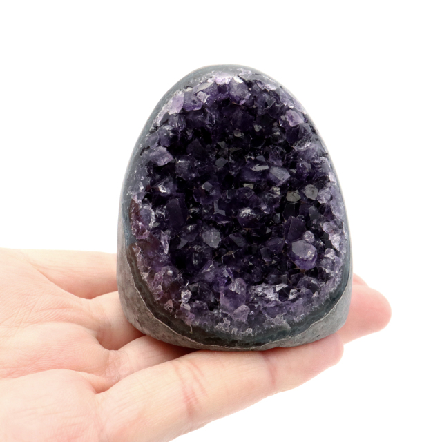 アメジスト クラスター 側面磨き AAA ドゥルーザ 紫水晶 置き物 原石 ウルグアイ産 天然石 1点物 2月 誕生石 天然石