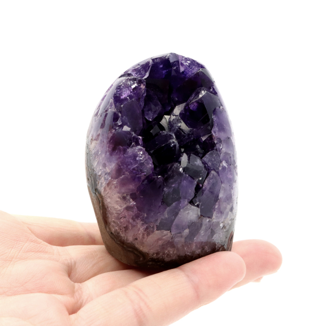 アメジスト クラスター 側面磨き AAA ドゥルーザ 紫水晶 置き物 原石 ウルグアイ産 天然石 1点物 2月 誕生石 天然石