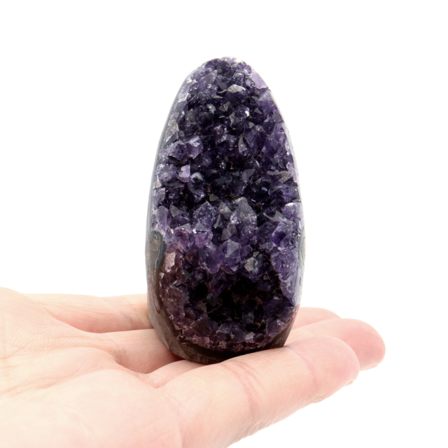 アメジスト クラスター 側面磨き AAA ドゥルーザ 紫水晶 置き物 原石 ウルグアイ産 天然石 1点物 2月 誕生石 天然石