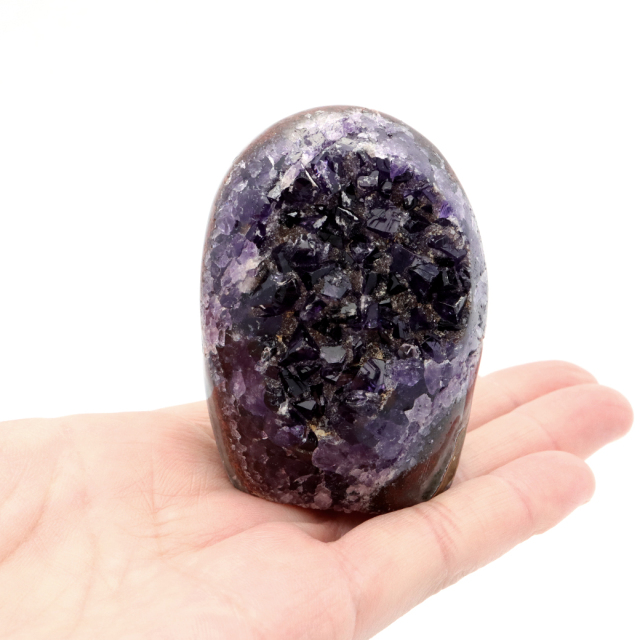 アメジスト クラスター 側面磨き AAA ドゥルーザ 紫水晶 置き物 原石 ウルグアイ産 天然石 1点物 2月 誕生石 天然石