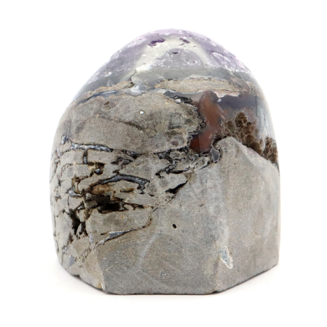 アメジスト クラスター 側面磨き AAA ドゥルーザ 紫水晶 置き物 原石 ウルグアイ産 天然石 1点物 2月 誕生石 天然石
