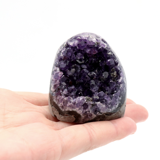 アメジスト クラスター 側面磨き AAA ドゥルーザ 紫水晶 置き物 原石 ウルグアイ産 天然石 1点物 2月 誕生石 天然石